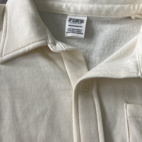 NWT VS PINK Oversized Reverse Fleece Shacket - Picture 3 of 6